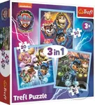 Tlapková patrola Mocní hrdinové 3v1 - puzzle z kategorie 15 - 60 dílků
