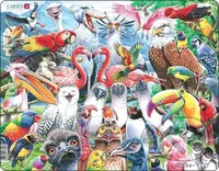 Veselé vtáky z celého sveta (CZ5) (Cheerful birds from all over the world) - puzzle z kategorie Naučné puzzle