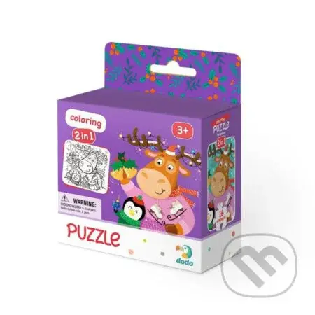 Roztomilý jelen a tučňák - puzzle z kategorie 15 - 60 dílků