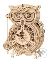 Hodiny Sova mechanické (Dřevěné 3D puzzle) - puzzle z kategorie 3D puzzle