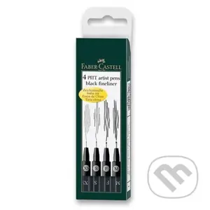 Popisovač Pitt Artist Pen - černá 4 ks