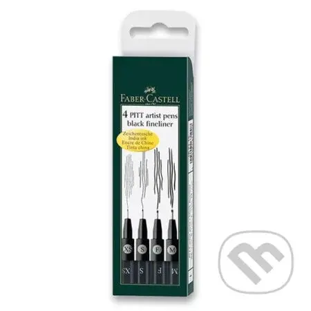 Popisovač Pitt Artist Pen - černá 4 ks