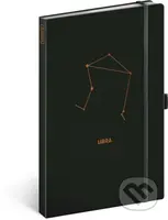 Notes Zvěrokruh - Libra (Váhy) (linkovaný s gumičkou na uzavření)