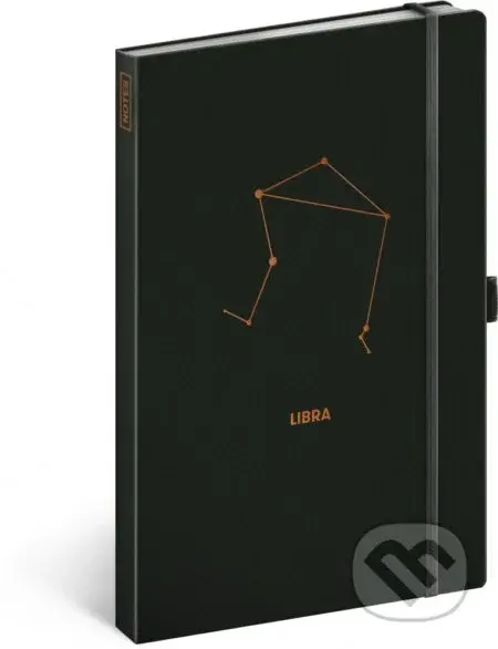 Notes Zvěrokruh - Libra (Váhy) (linkovaný s gumičkou na uzavření)
