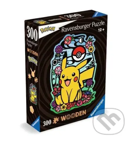 Dřevěné puzzle Pikachu - puzzle z kategorie 60 - 300 dílků