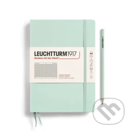 Leuchtturm1917 Zápisník Mint Green Medium A5 čtverečkovaný