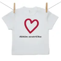 Boodyy Tričko s krátkym rukávom Ľúbim sestričku 86 (12-18 mesiacov)