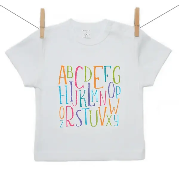 Boodyy Tričko s krátkym rukávom Abeceda 86 (12-18 mesiacov)