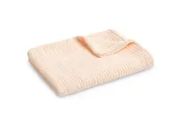 Jemná ažurková bavlnená dečka 110x70 - sv. rúžová