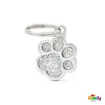 MF PAW GLITTER GREY gravírovateľný prívesok 2x2 cm