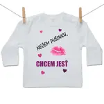 Boodyy Tričko s dlhým rukávom Nečem pusinku, chcem jesť 68 (3-6 mesiacov)