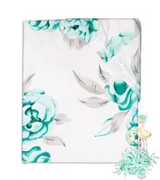 Baby Nellys Detské bavlnené prestieradlo do postieľky - Plameniak mätový, 140 x 70