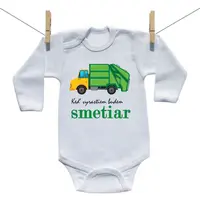 Boodyy Body s dlhým rukávom Keď vyrastiem budem smetiar 80 (9-12 mesiacov)