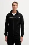 Bavlněná mikina BOSS Authentic Jacket Z pánská, černá barva, s potiskem, 50550561