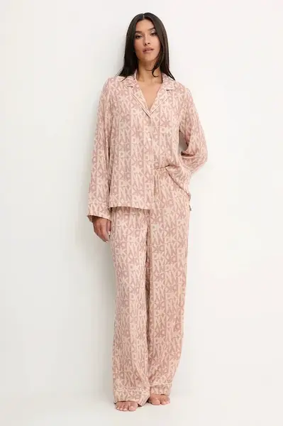 Pyžamo Dkny dámské, béžová barva, YI80061
