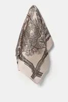 Hedvábný šátek Answear.LAB dámský, béžová barva