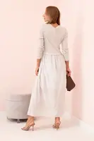 Kesi Włoski Šaty dlhé na ramienkach slivková