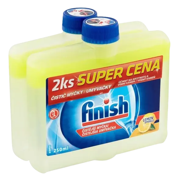 FINISH Čistič umývačky riadu Lemon 2 x 250 ml