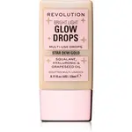 Revolution Bright Light Glow Drops tekutý rozjasňovač odtieň Golden Star Dew 23 ml