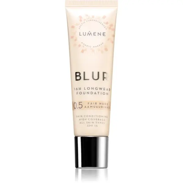 Lumene Blur 16h Longwear dlhotrvajúci make-up SPF 15 odtieň 0,5 Fair Nude (Neutral) 30 ml