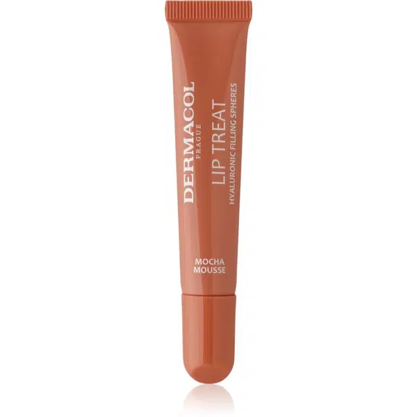 Dermacol Lip Treat hydratačný lesk na pery odtieň 8 Mocha Mousse (Caramel Toffee) 10 ml
