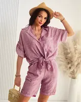 Resti Cotton and linen women's shirt set