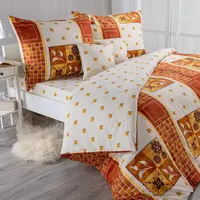 Posteľná rodinná súprava z mikrovlákna PATCHWORK s plachtami a obliečkami na vankúšiky sada 8 dielov na dvojlôžko
