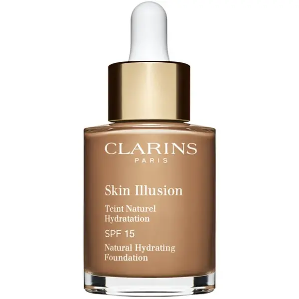 Clarins Skin Illusion Natural Hydrating Foundation rozjasňujúci hydratačný make-up SPF 15 odtieň 114N Cappuccino 30 ml