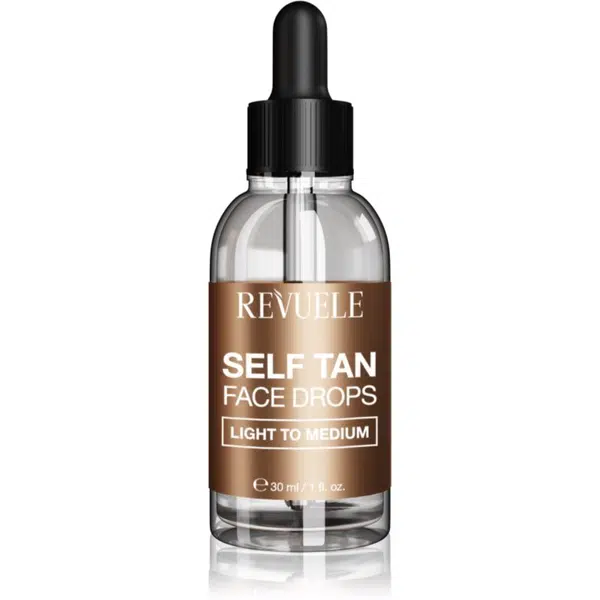 Revuele Paradise Bronze Self Tan Face Drops samoopaľovacie kvapky na tvár odtieň Light To Medium 30 ml