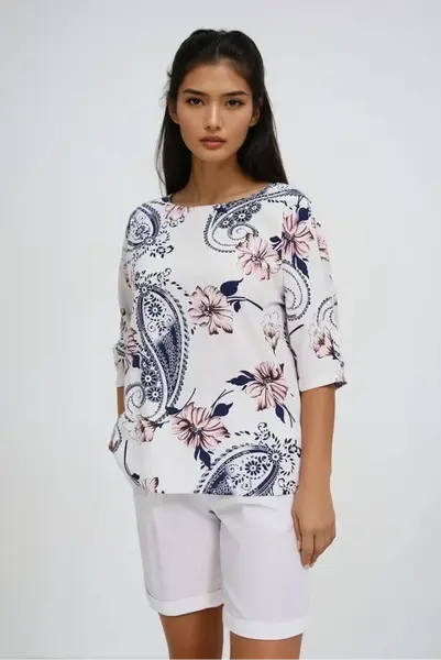 Marisse White Viscose Shirt