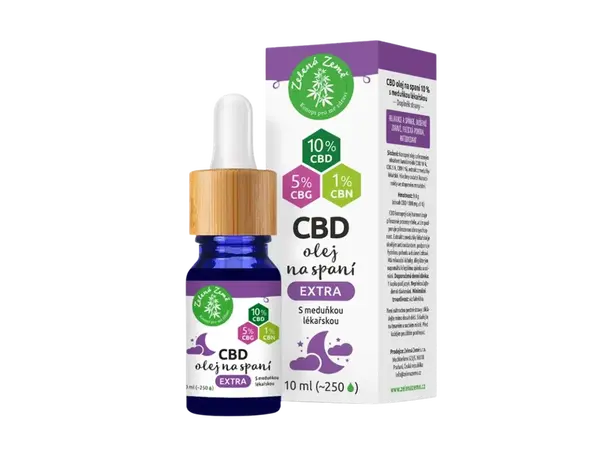 ZELENÁ ZEMĚ CBD kvapky na spanie EXTRA 10 ml