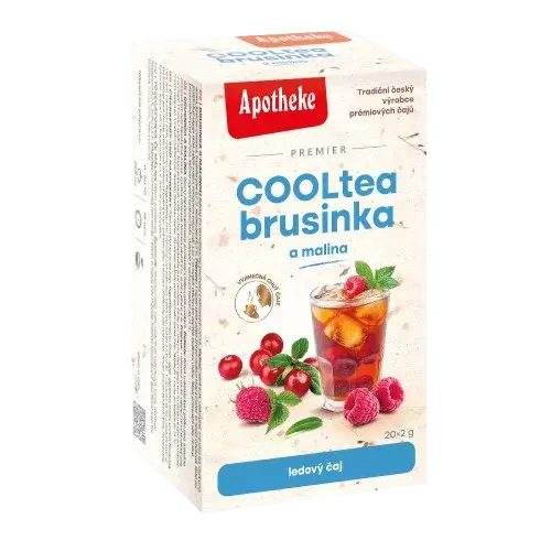 APOTHEKE COOLtea brusnica s malinou 20 x 2 g