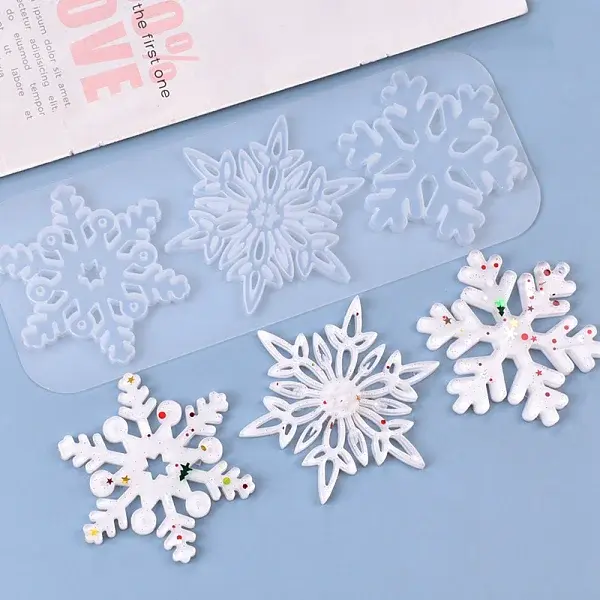 Christmas DIY Snowflake Silicone Pendant Molds
