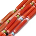 Handmade Lampwork Chevron Beads