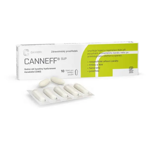 CANNEFF SUP rektální čípky 10 kusů