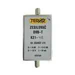 Anténní zesilovač TEROZ 496X, UHF K21 až 48, filtr 5G, LTE, GSM, G14dB, F2dB, U95dBμV, F-F