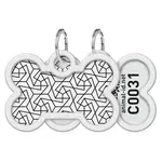 WAUDOG Identifikační známka QR kost Geometry 1 kus
