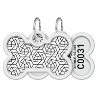 WAUDOG Identifikační známka QR kost Geometry 1 kus