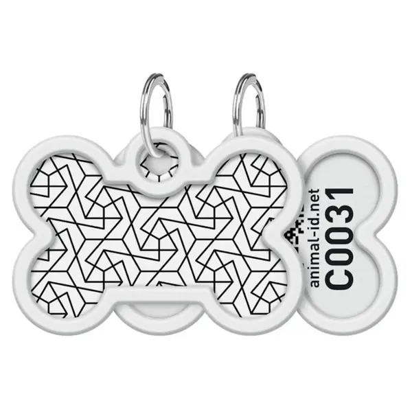 WAUDOG Identifikační známka QR kost Geometry 1 kus