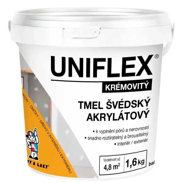 Uniflex akrylátový švédský tmel 1,6 kg