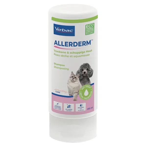 ALLERDERM Šampon pro psy na suchou a šupinatou kůži 250 ml