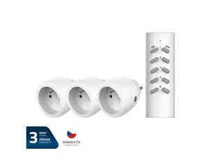 Zásuvka bezdrátová GETI RCS312 3+1