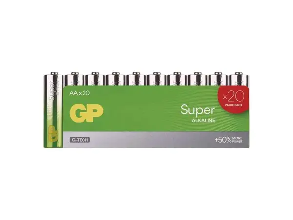 Baterie AA (R6) alkalická GP Super 20ks / shrink