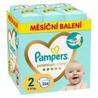 PAMPERS Premium Care monthly velikost 2 plenky 4-8kg 224 ks