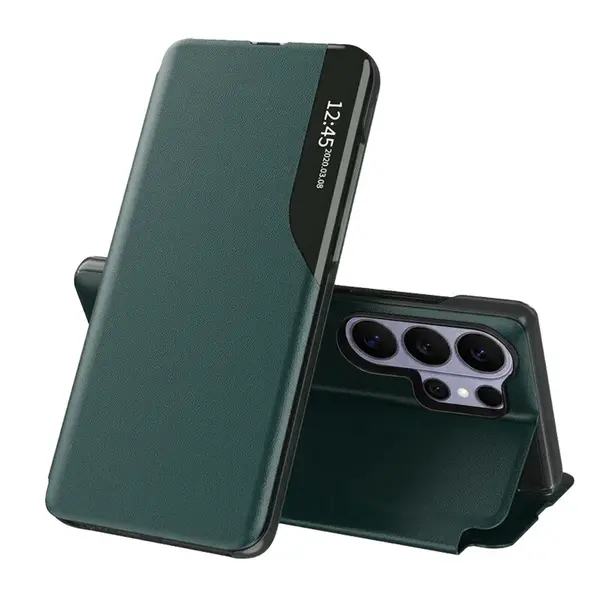 Eco Leather View Case, Samsung Galaxy S26 Ultra, zelené