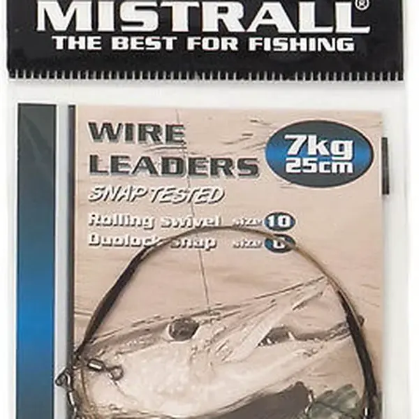 Mistrall ocelové lanko wire leaders 25 cm-7 kg