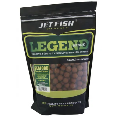 Jet fish boilie legend range seafood + švestka / česnek-1 kg 20 mm