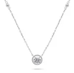 Brilio Silver Třpytivý stříbrný náhrdelník se zirkony NCL87W