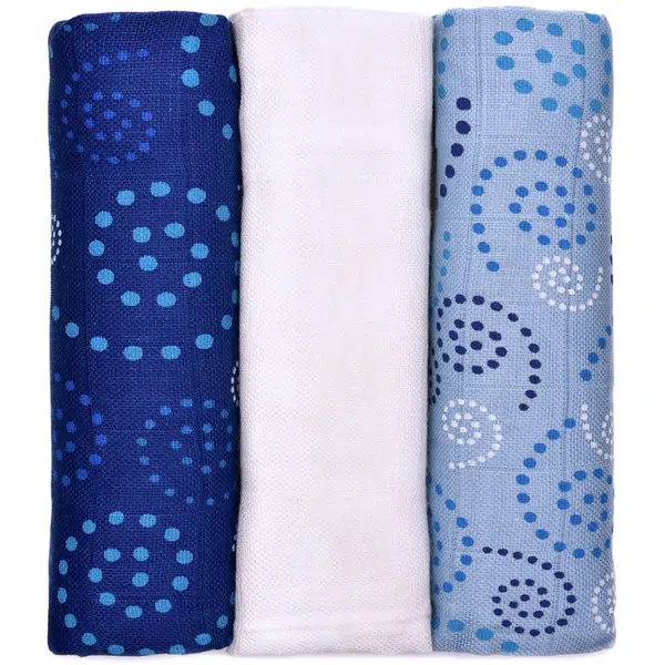 T-TOMI BIO Bamboo Diapers látkové pleny Spirales 70x70 cm 3 ks