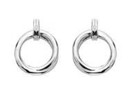 Hot Diamonds Stříbrné visací náušnice s diamanty Aura DE824